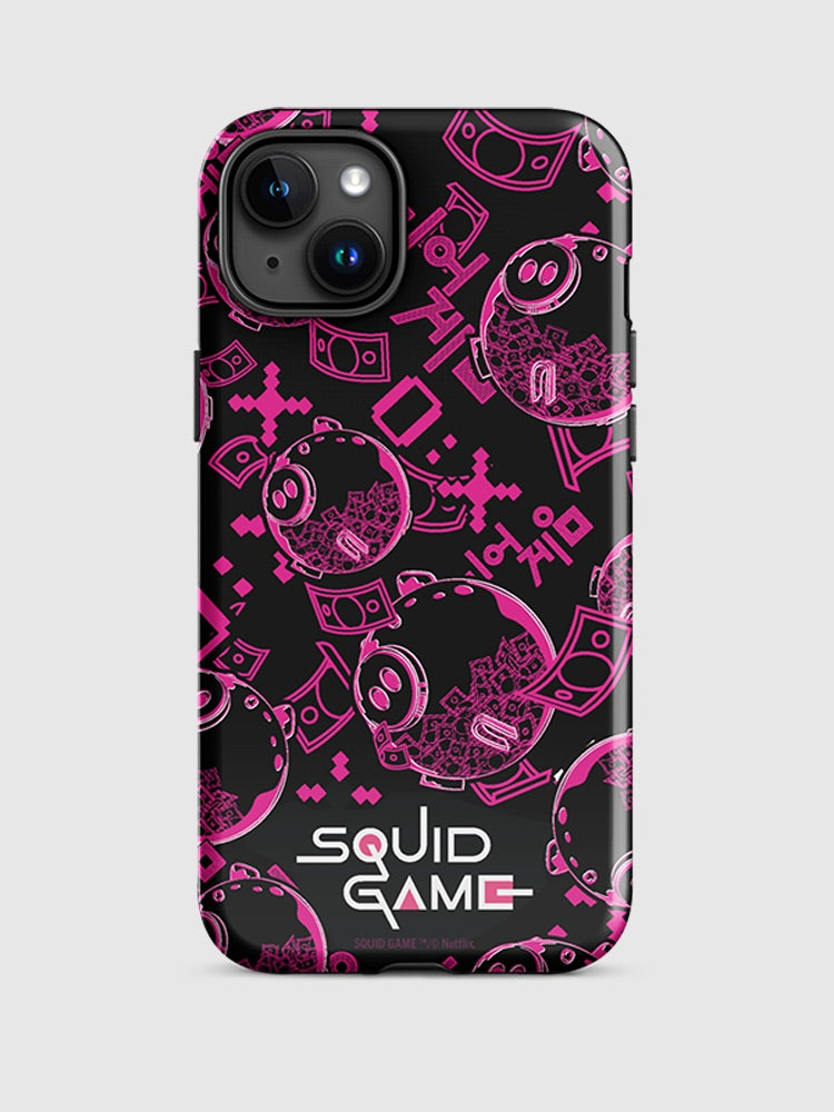 Squid Game Piggybank Pattern iPhone Tough Case