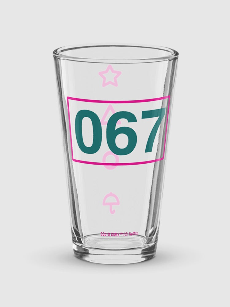 Squid Game Player 067 Pint Glass