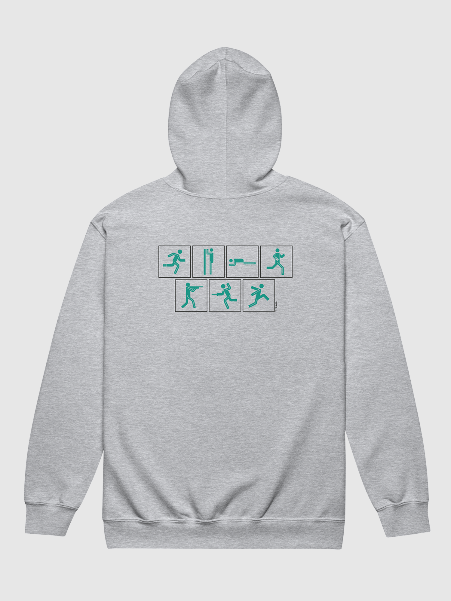 Squid Game Stick Figures Zip Hoodie