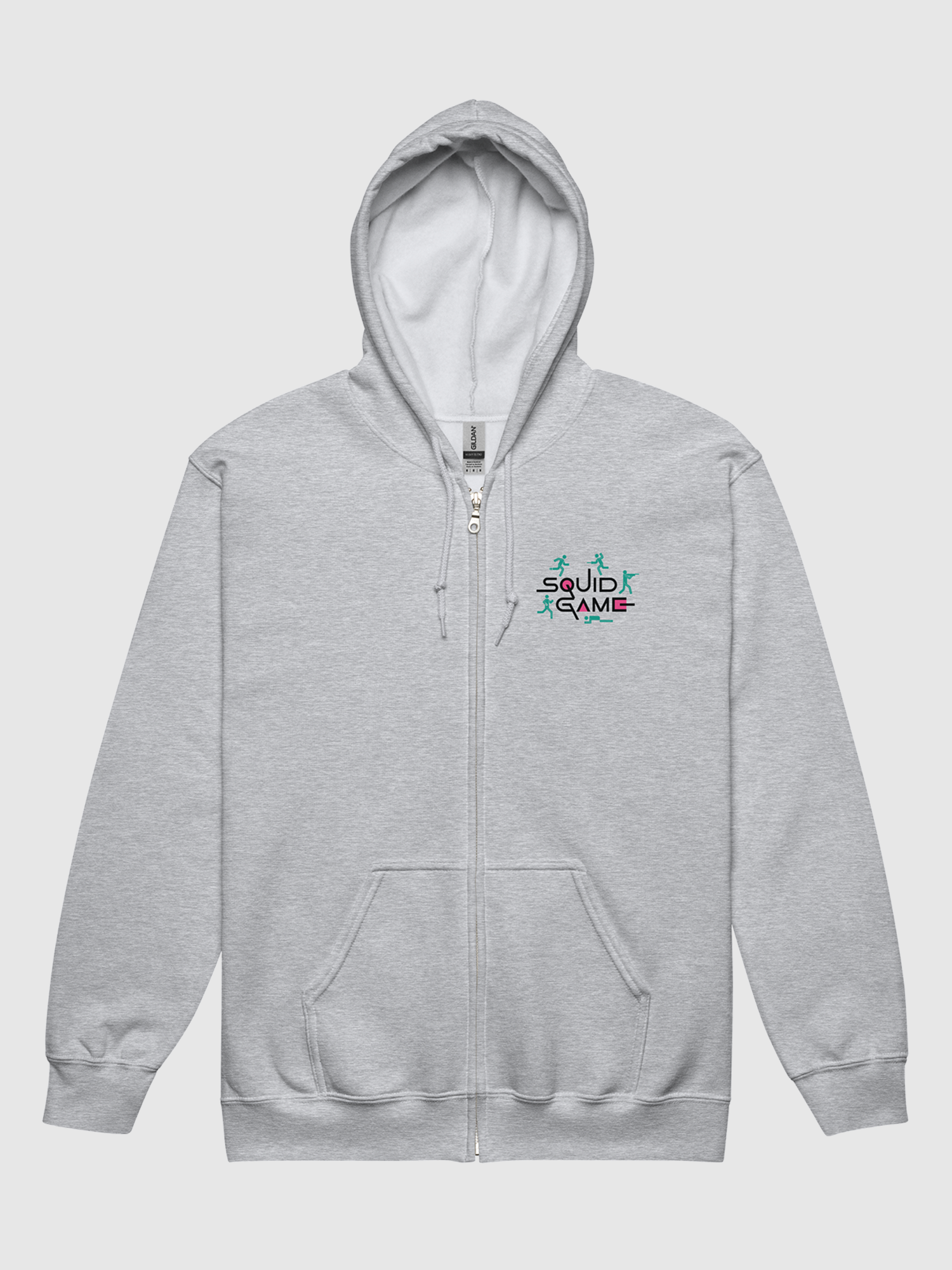 Squid Game Stick Figures Zip Hoodie