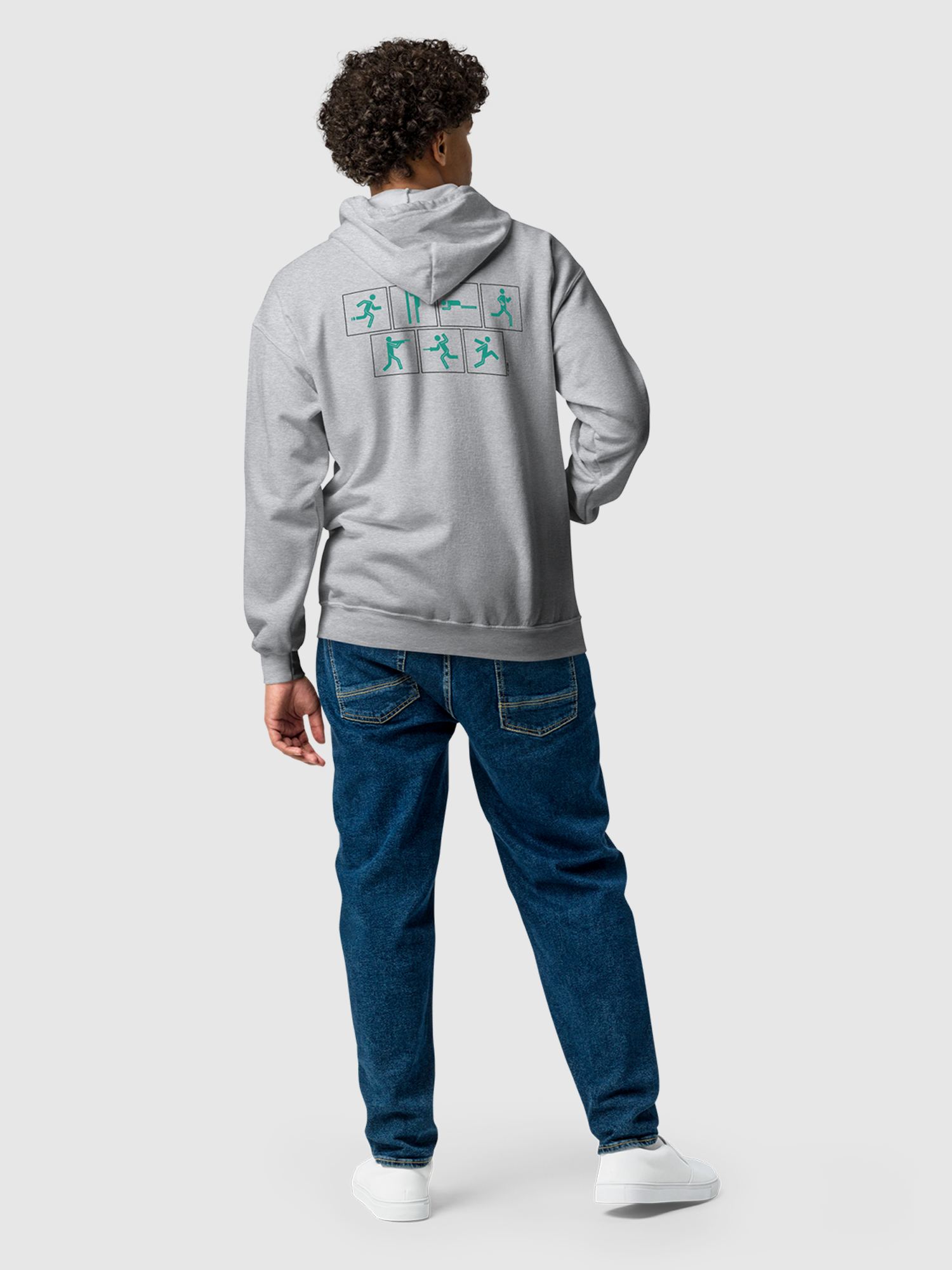 Squid Game Stick Figures Zip Hoodie