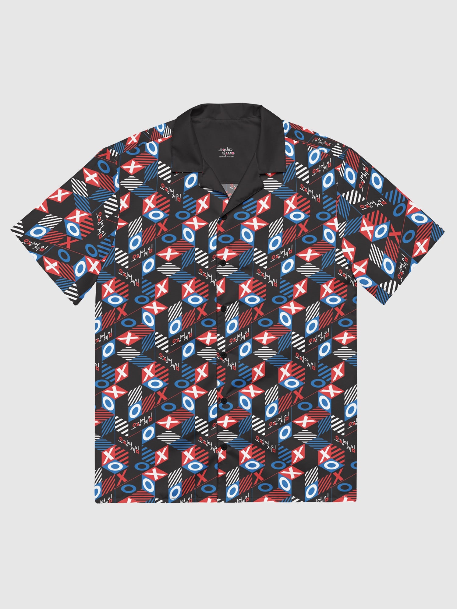 Squid Game Tic-tac-toe Pattern Button Up Shirt