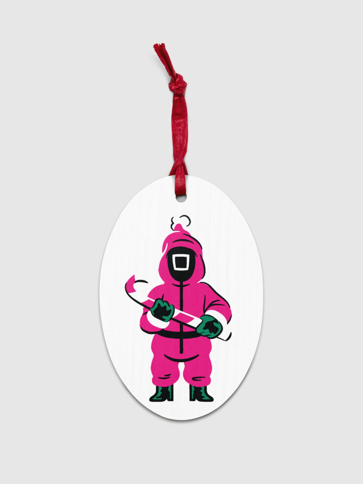 Squid Game Worker Wooden Ornament