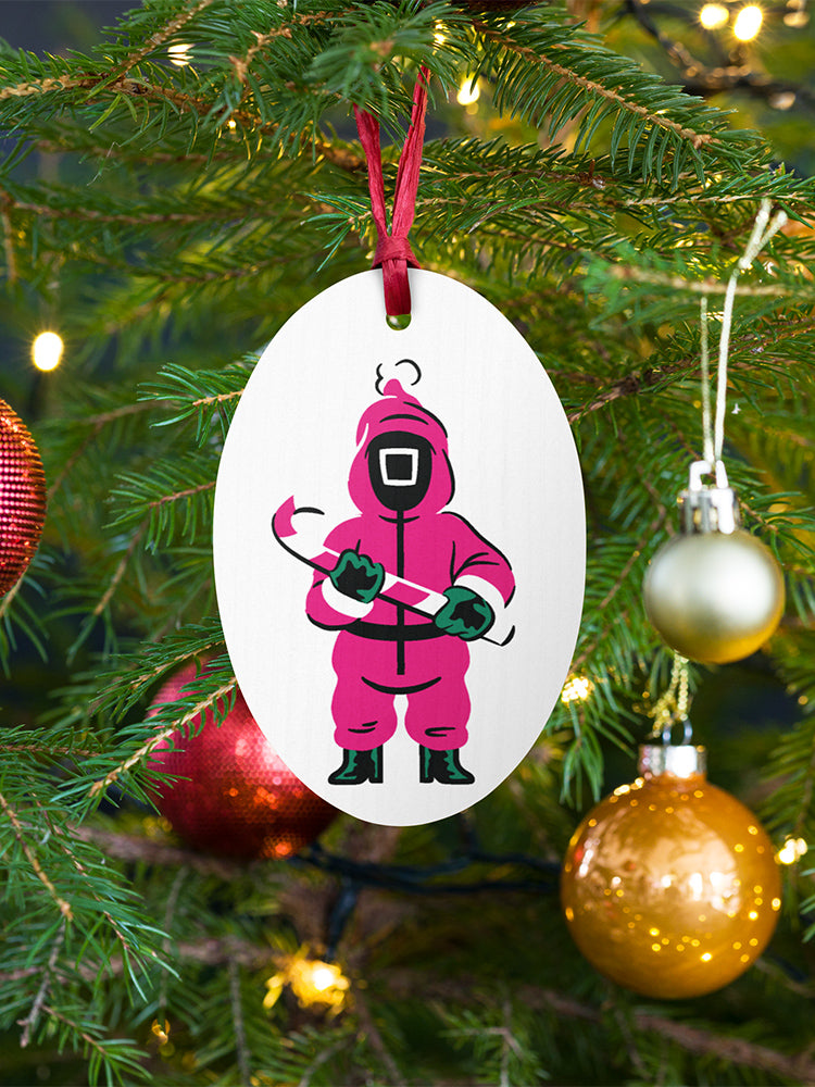Squid Game Worker Wooden Ornament