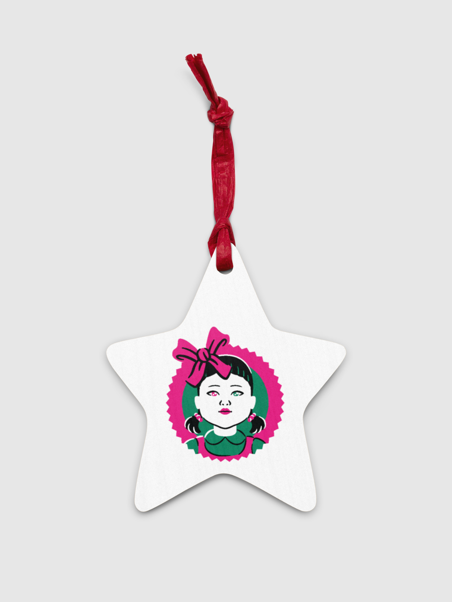 Squid Game Young-Hee Wooden Ornament