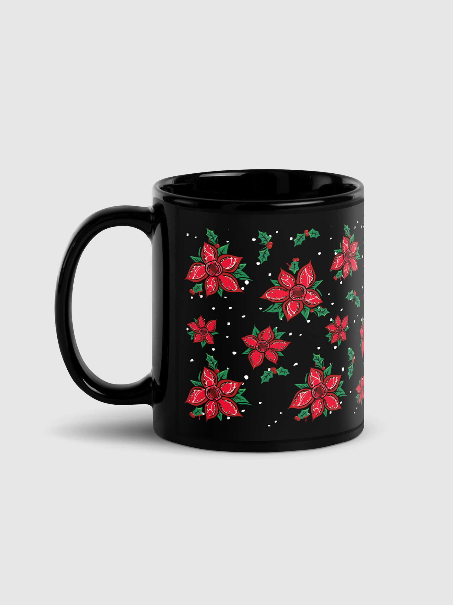 Stranger Things "Demogorgon" Black Glossy Mug