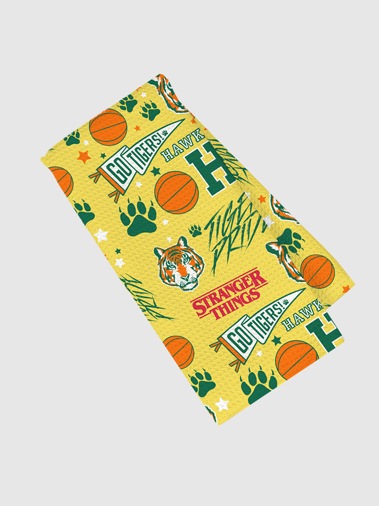 Stranger Things Hawkins High School Icons Kitchen Towel