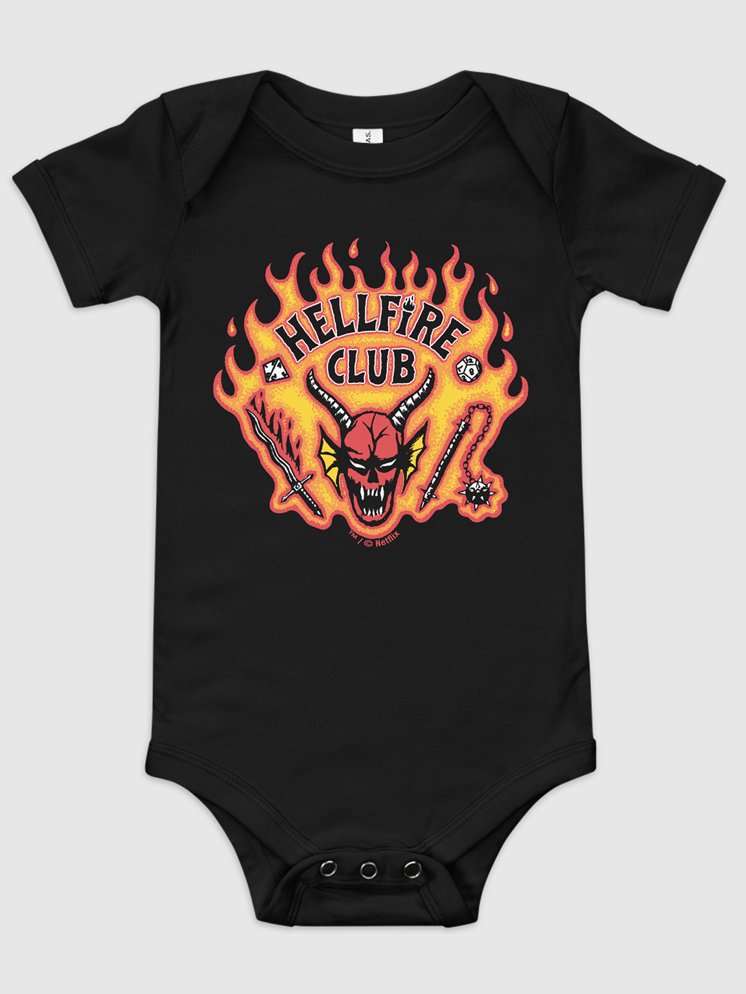 Stranger Things Hellfire Club Baby Bodysuit