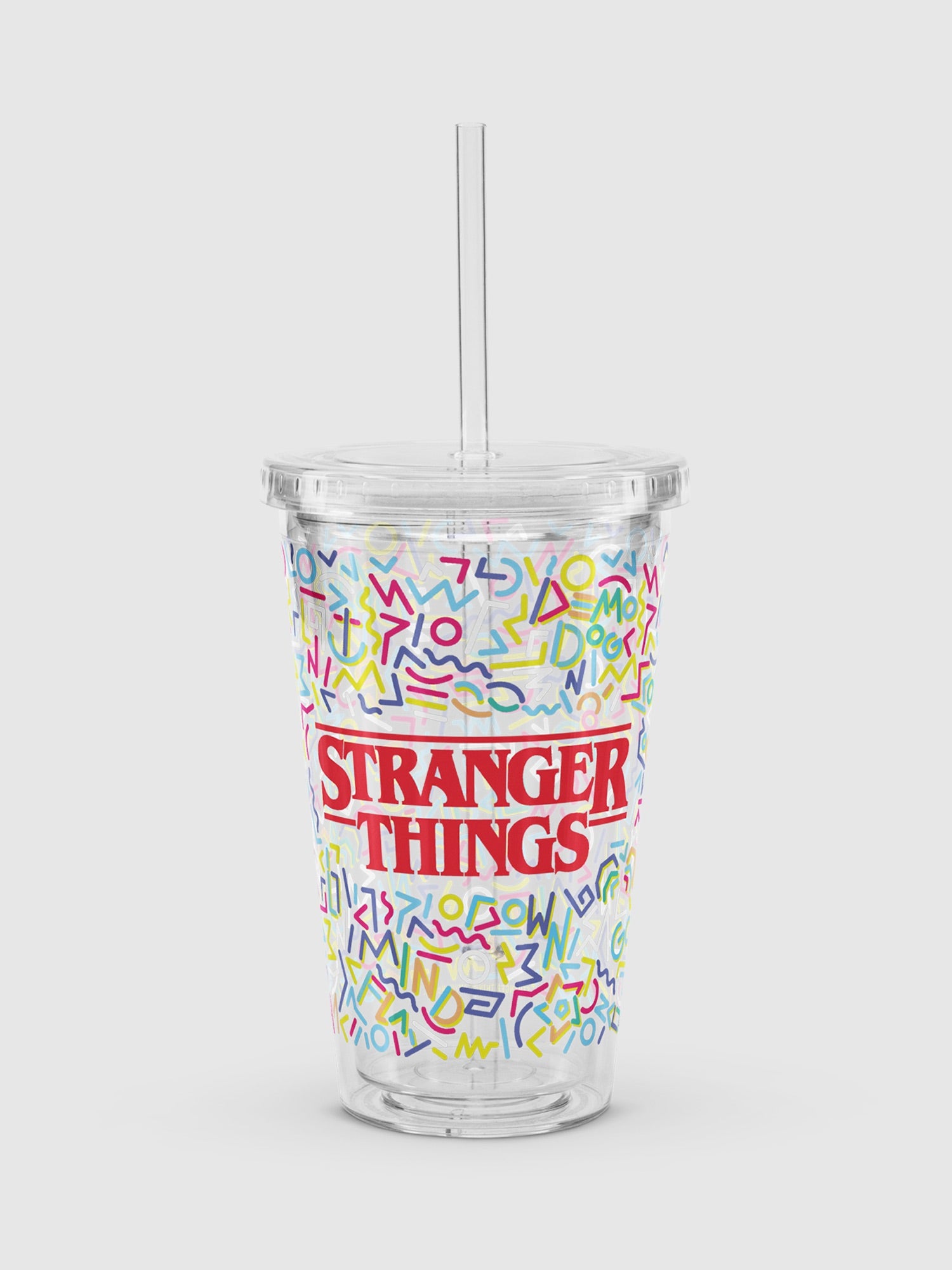 Stranger Things Logo Clear Tumbler