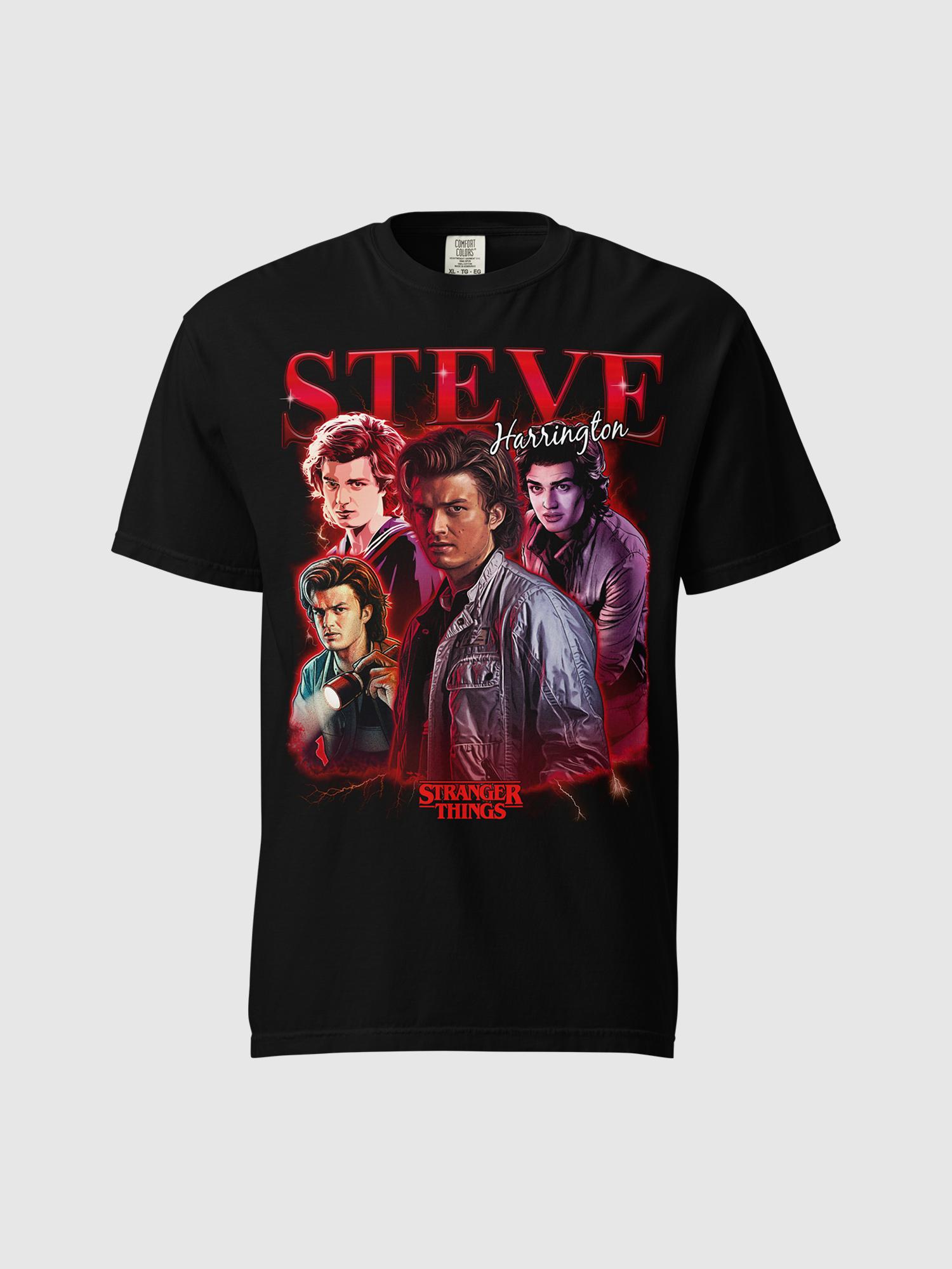 Stranger Things Steve Unisex T-Shirt [Black]