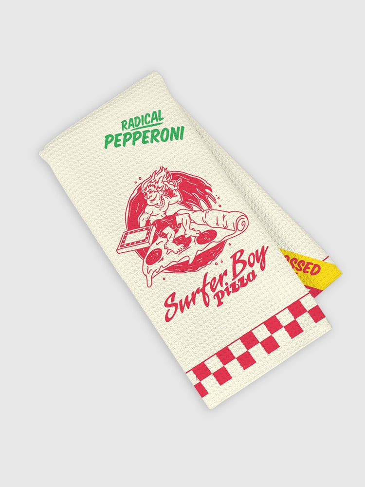 Stranger Things Surfer Boy Pizza Kitchen Towel