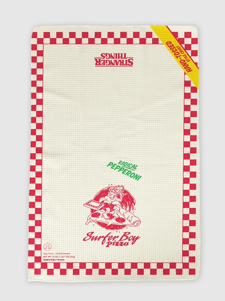 Stranger Things Surfer Boy Pizza Kitchen Towel