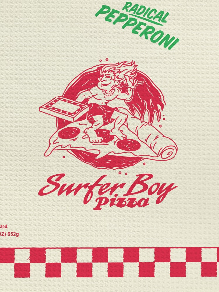 Stranger Things Surfer Boy Pizza Kitchen Towel