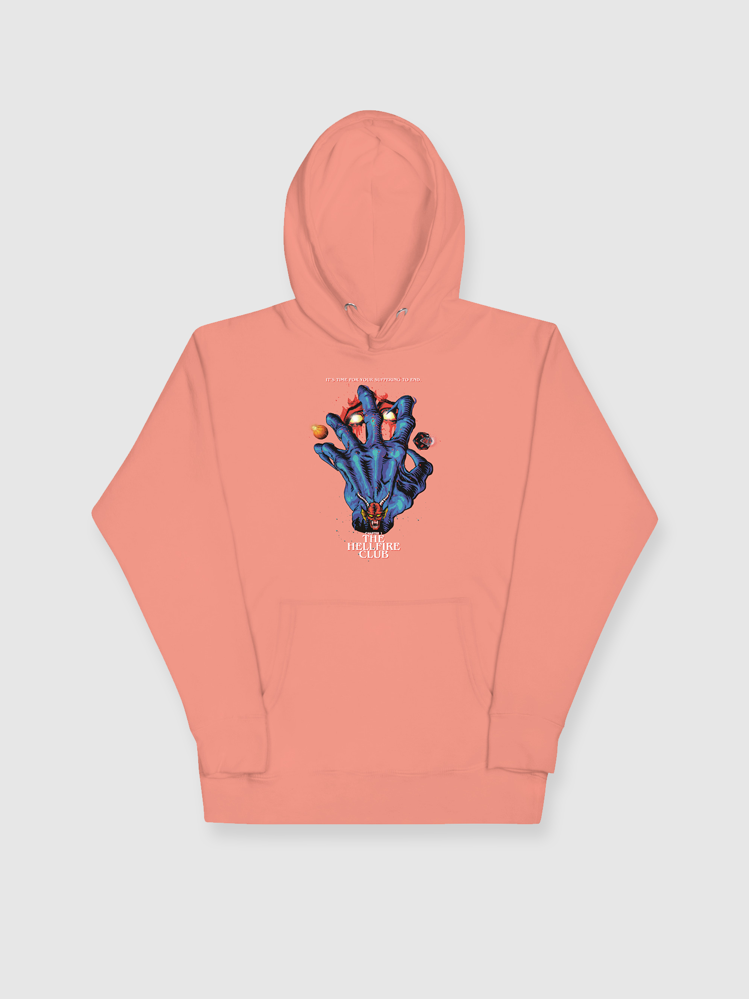 Stranger Things x Butcher Billy The Hellfire Club Unisex Hoodie [Dusty Rose]