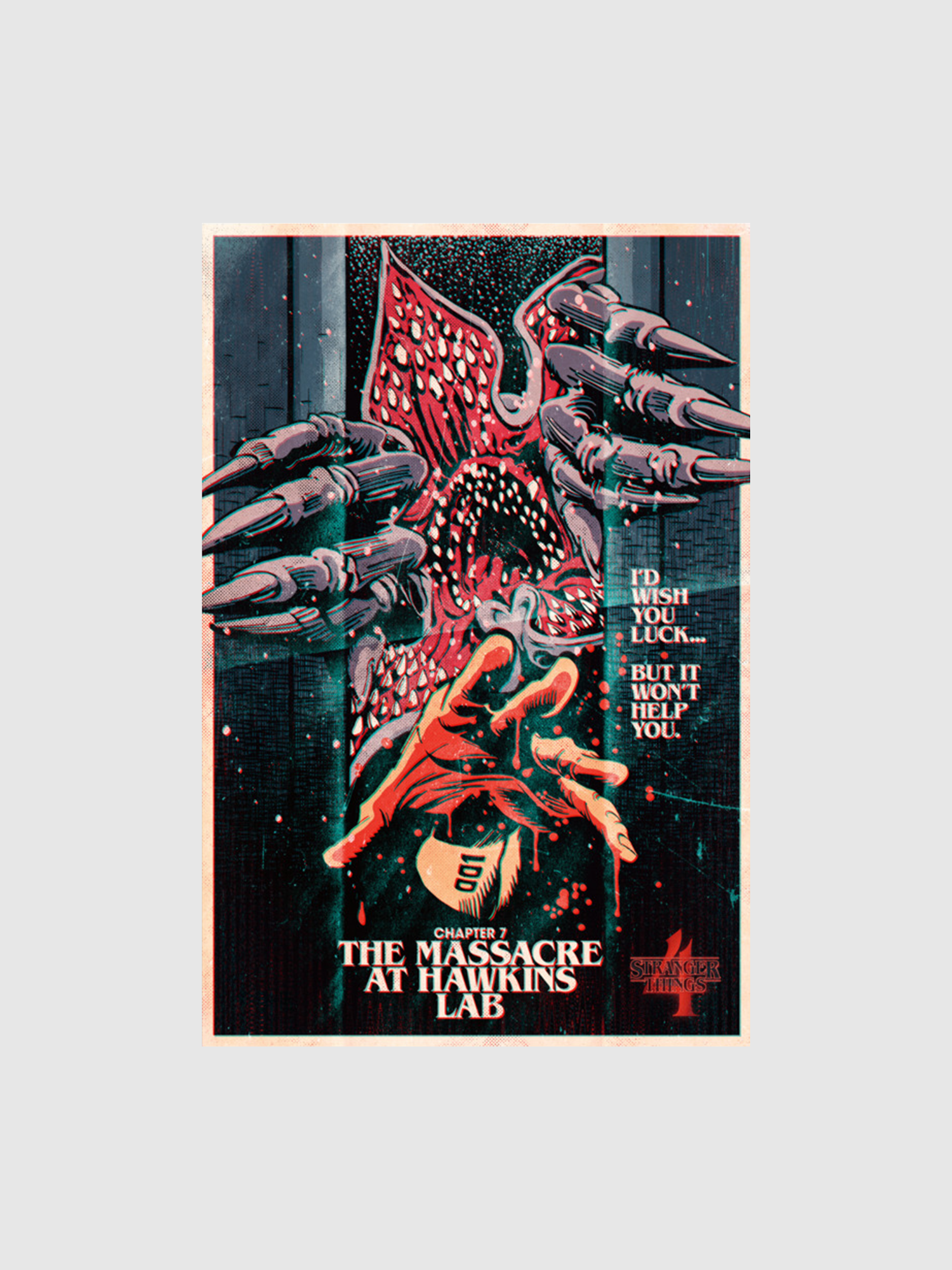 Stranger Things x Butcher Billy The Massacre at Hawkins Lab Poster [24x36]