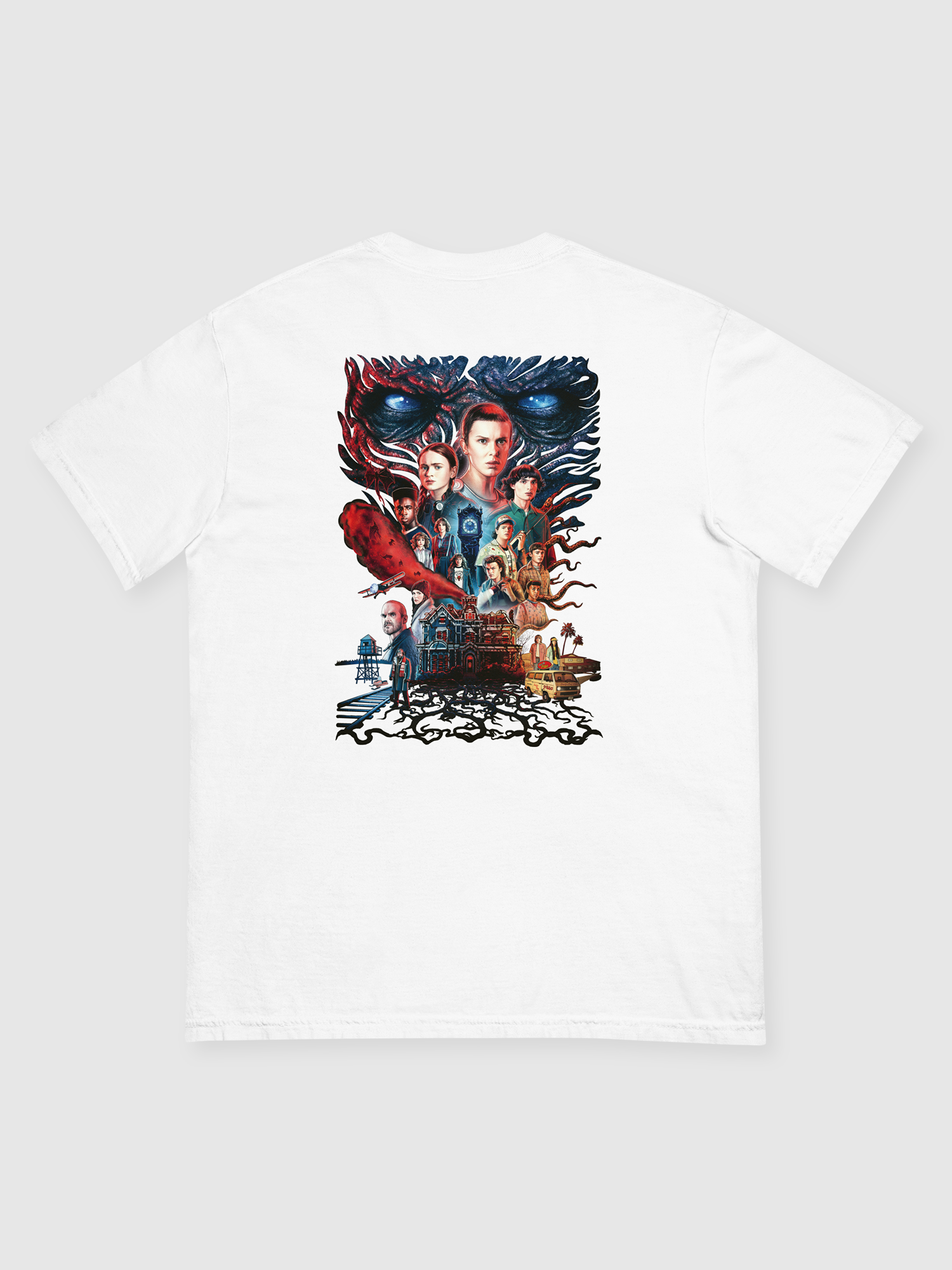 Stranger Things x Kyle Lambert Unisex Premium Tee [White]