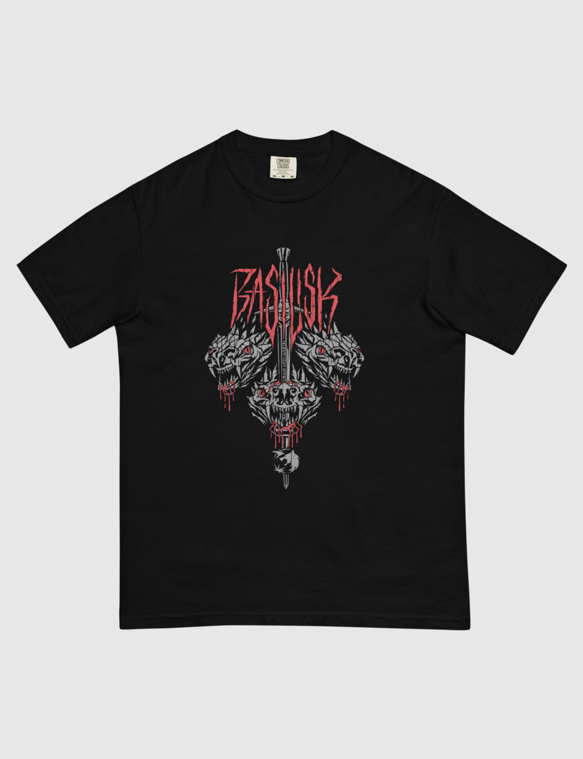 The Witcher Basilisk Men’s Garment-dyed Heavyweight T-shirt [Black]