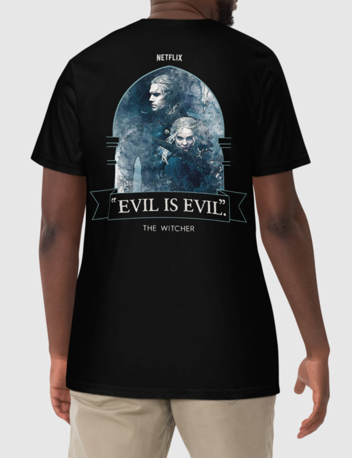 The Witcher Evil Is Evil T-Shirt [Black]