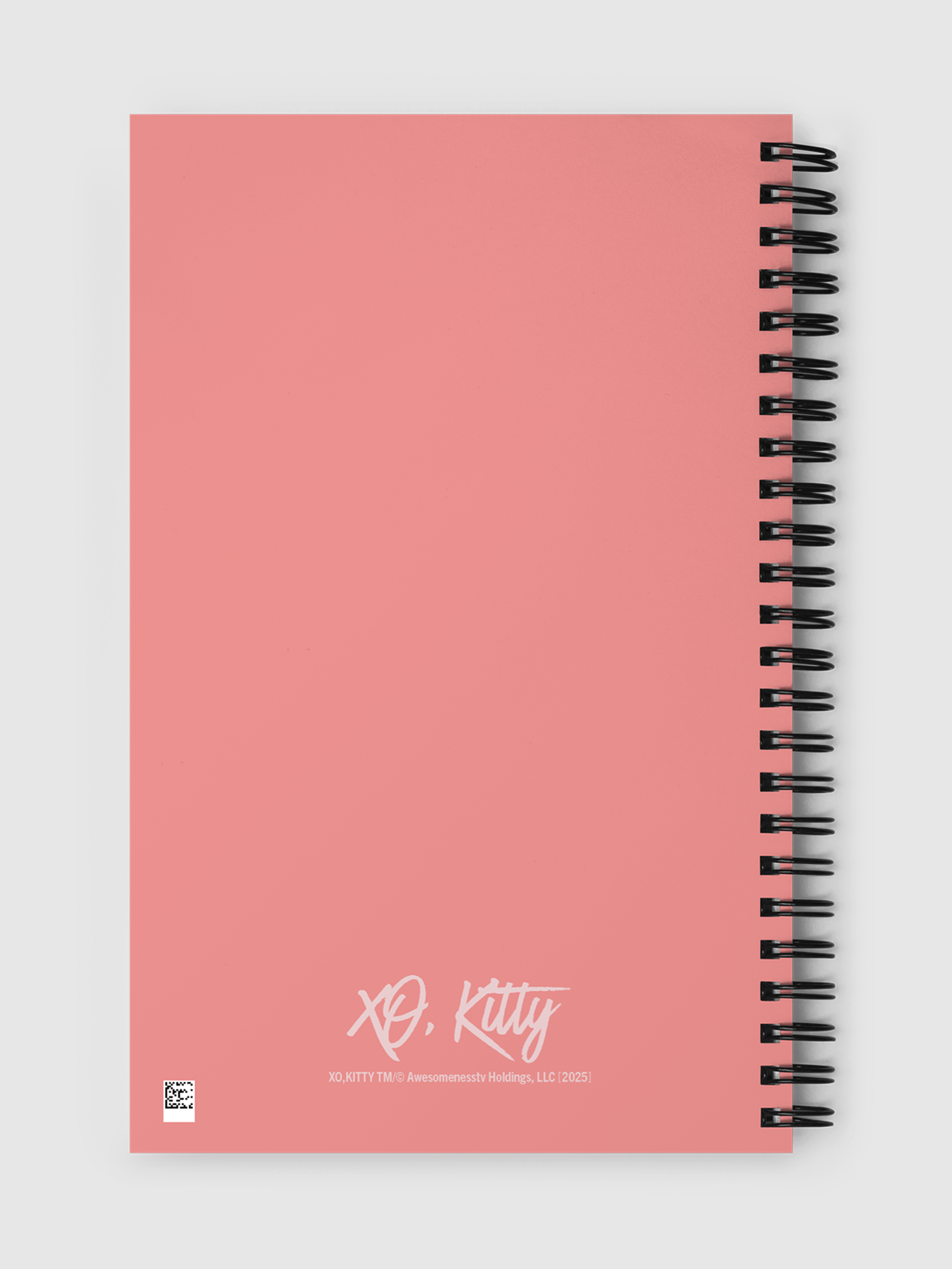 XO, Kitty Floral Pattern Spiral Notebook