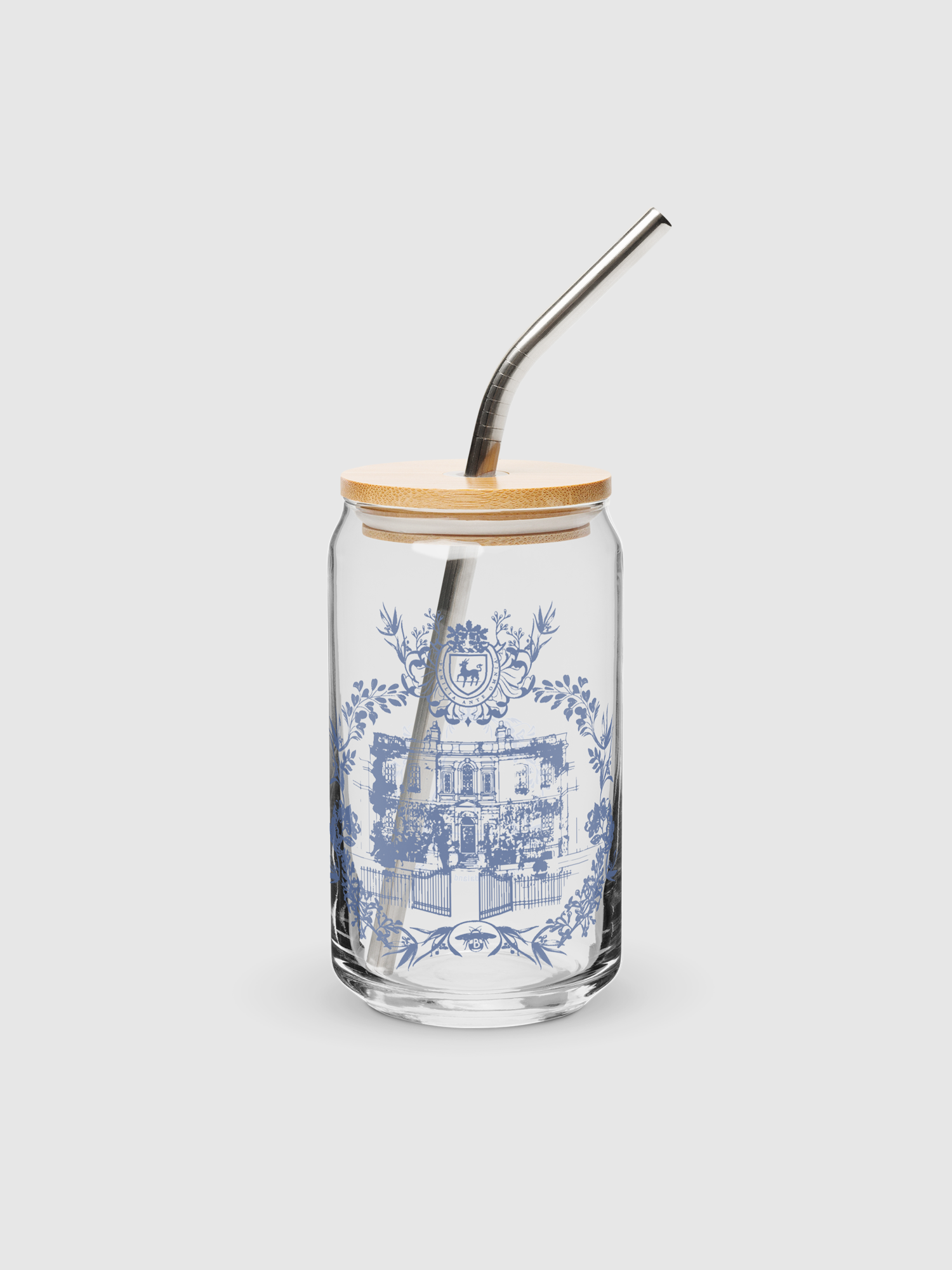 Bridgerton Family Home 16 oz. Can Shaped Glass